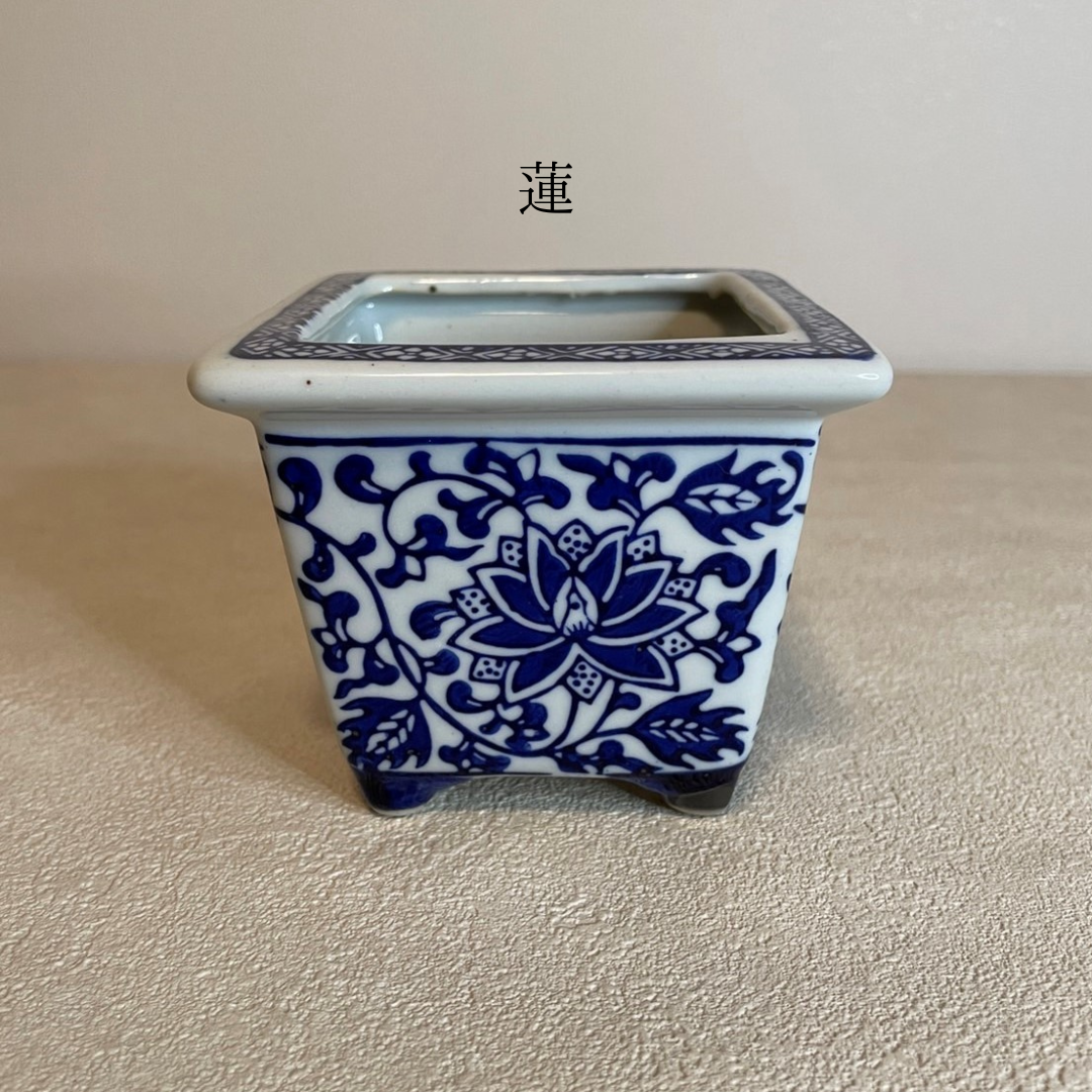 脚付スクエア鉢 S