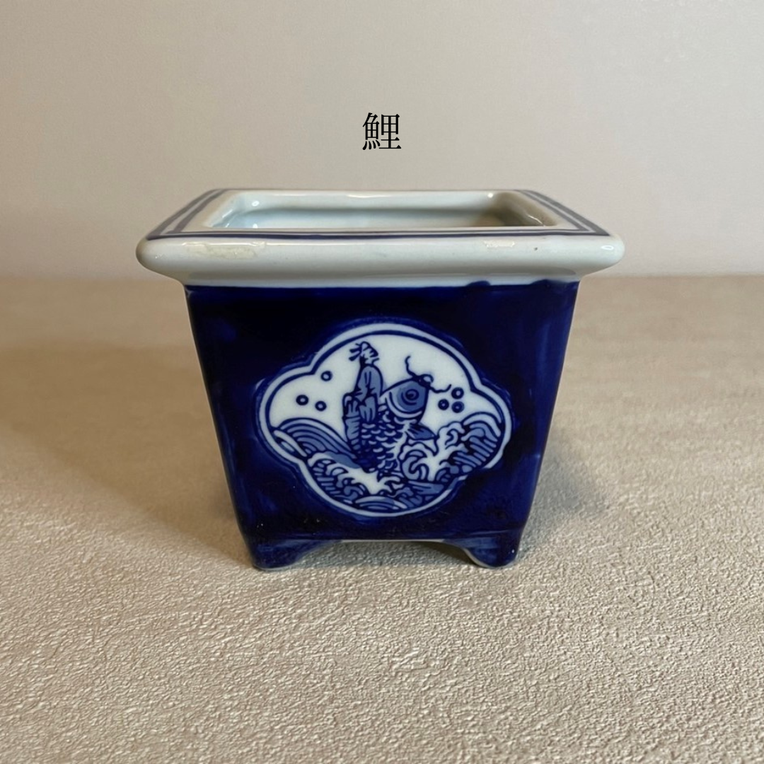 脚付スクエア鉢 S