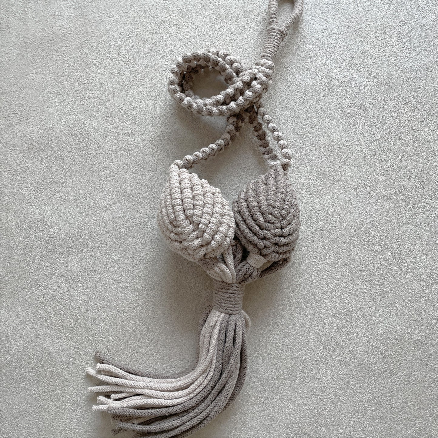 マクラメプラントハンガー_ コーヒー×ベージュ