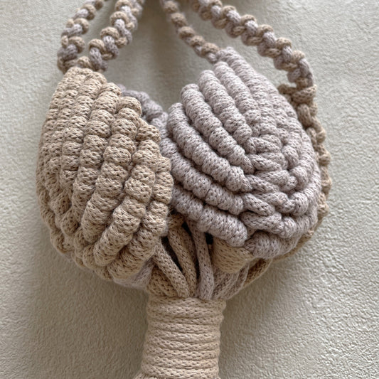 マクラメプラントハンガー_サンド×パール