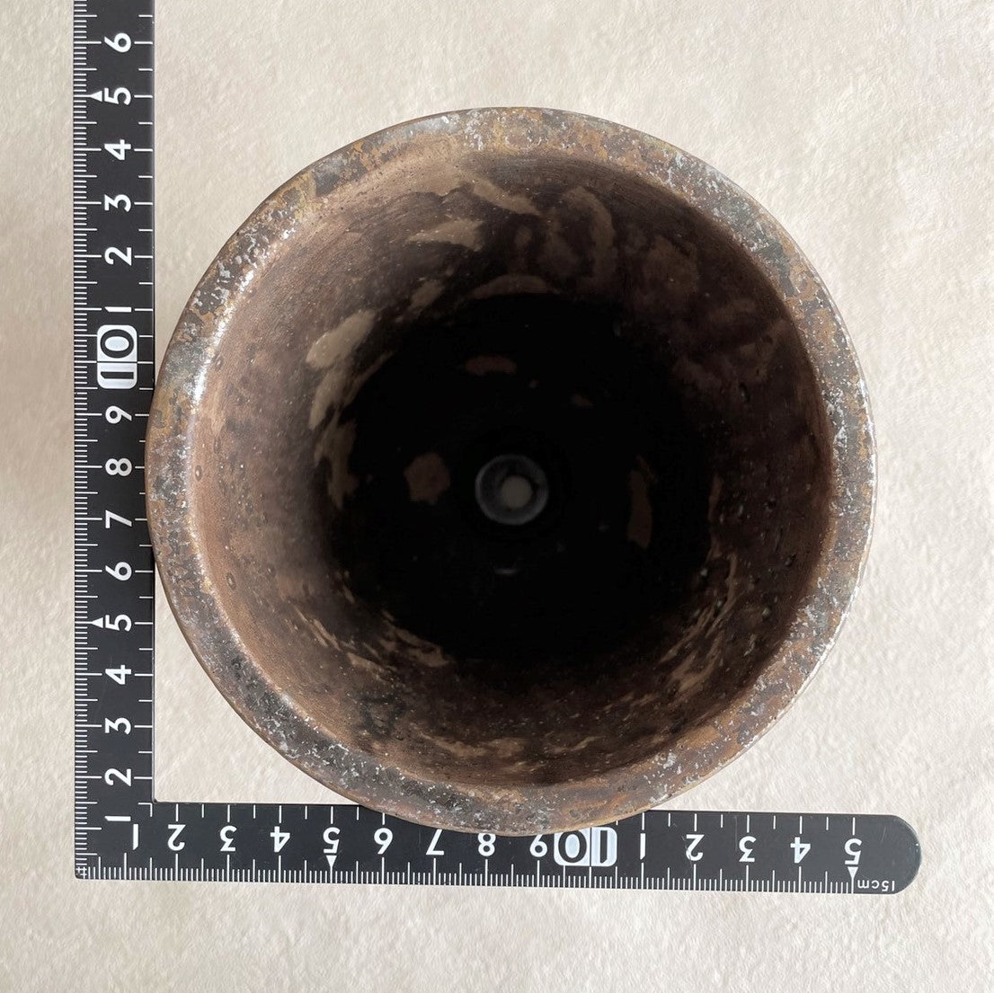 ローブ スタンドロング鉢 S アンティークブラウン