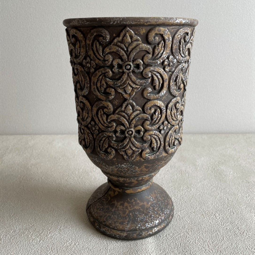 ローブ スタンドロング鉢 S アンティークブラウン