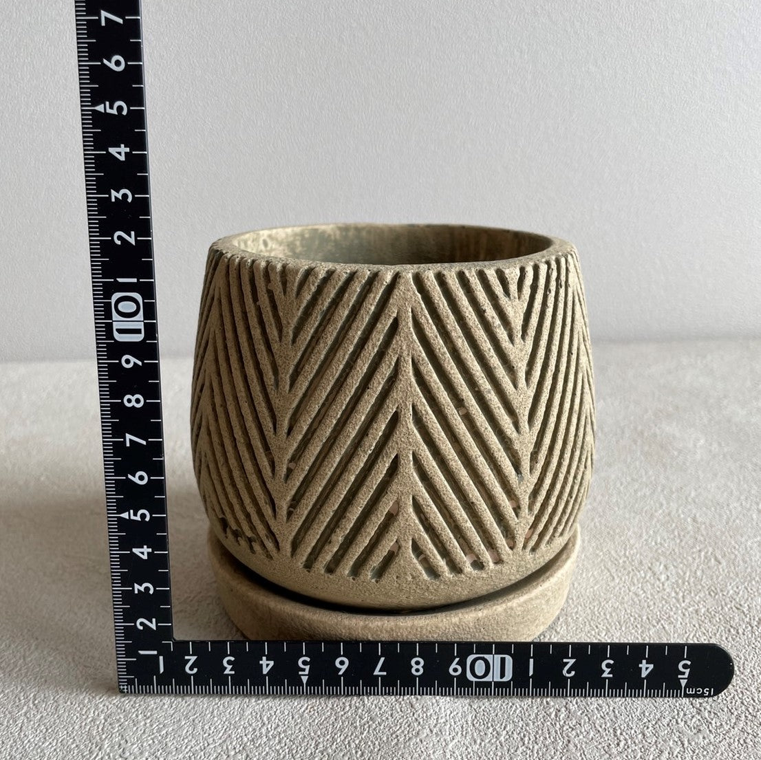 ギャルソン ヘリンボーン L グリーンベージュ