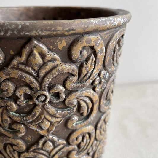 ローブ スタンドロング鉢 S アンティークブラウン