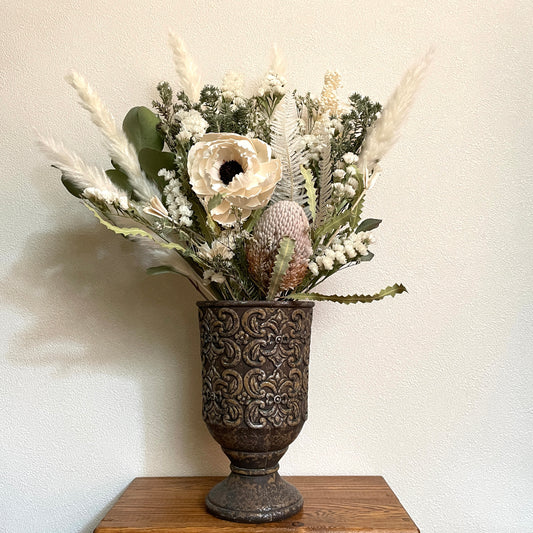 ローブ スタンドロング鉢 S アンティークブラウン